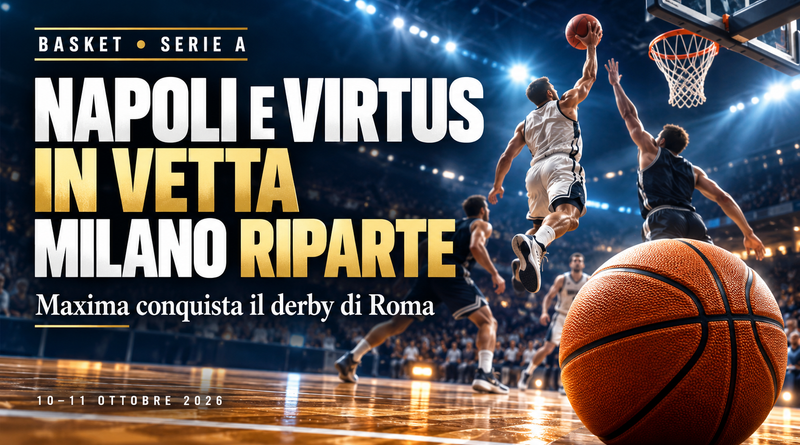 Basket Serie A, Napoli e Virtus a tutta velocità: Milano riparte, Maxima conquista il derby di Roma